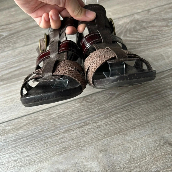 Hispanitas Snakeskin Patent Smooth Mixed Leather Strappy Sandal Made in Spain - Picture 5 of 14